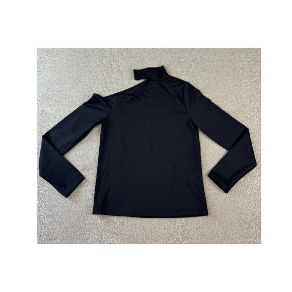 Abercrombie & Fitch Long Sleeve Shirt Cut out Soft as AF Black Size Medium - Picture 1 of 6